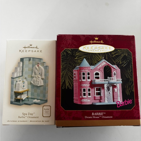 Hallmark Other - Hallmark Barbie Dream House And Barbie Spa Day Christmas Ornaments.